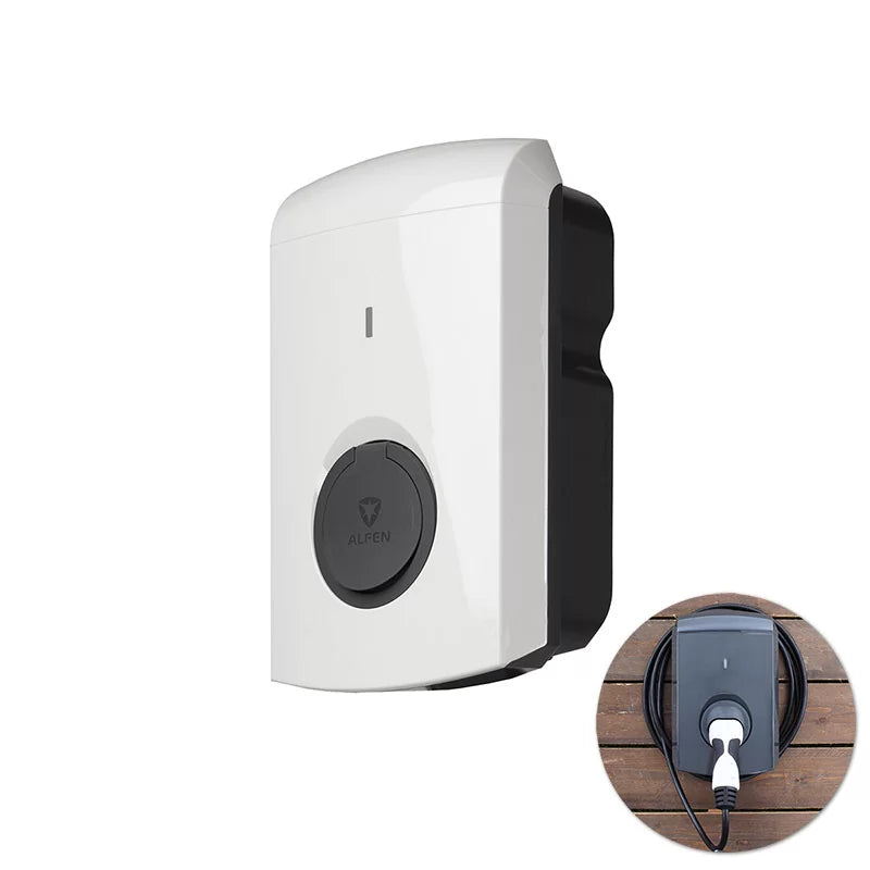 Alfen Eve Single S-line | 11 kW Laadstation | Socket of Vaste Kabel | Wit - BlackCharge Vaste kabel / Wit / Excl. Kabel