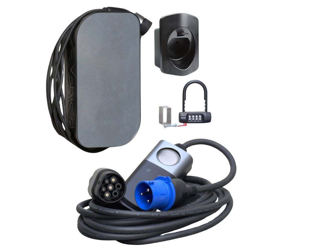 EVShield® ThunderCord CEE-Blauw (7kW) Voordeelbundel – Complete Oplaadoplossing met Voordeelprijs!